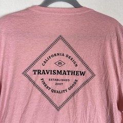 Travis Mathew Shirt Mens XL Pink California Design Double Sided Graphic Tee