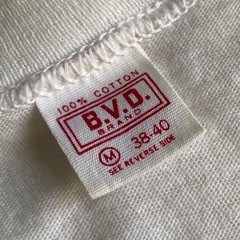 60s-70s BVD Vintage Watergate University Print T-Shirt White M