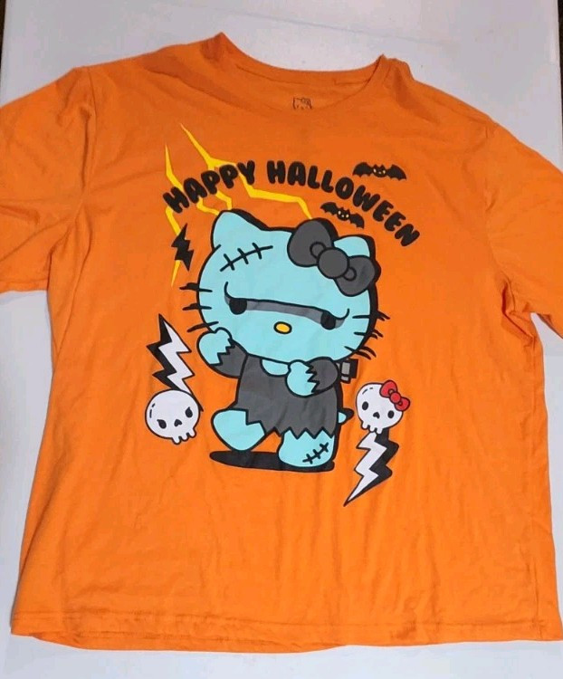 Hello Kitty Happy Halloween Men’s Shirt Sanrio Frankenstein 2XL
