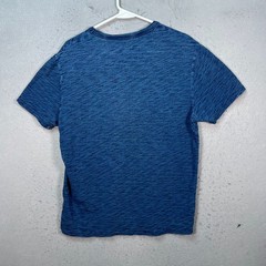 J.Crew Mens Size Medium Indigo Blue Slub Cotton Pocket T Shirt 100% Cotton