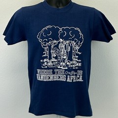 Vintage 80s Vandenberg AFB T Shirt USAF Space Air Force Blue Unisex XS X-Small