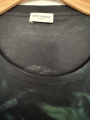 SAINT LAURENT Paris Tie Dye T-Shirt Tee Rive Gauche Archive Logo Black XXL $550