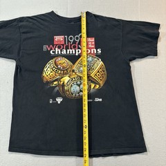 Vintage Salem Chicago Bulls Shirt Mens 2XL XXL Black 90s Championship Rings USA