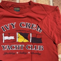 VTG Single Stitch T-Shirt Ivy Crew Yacht Club Made in USA size Large