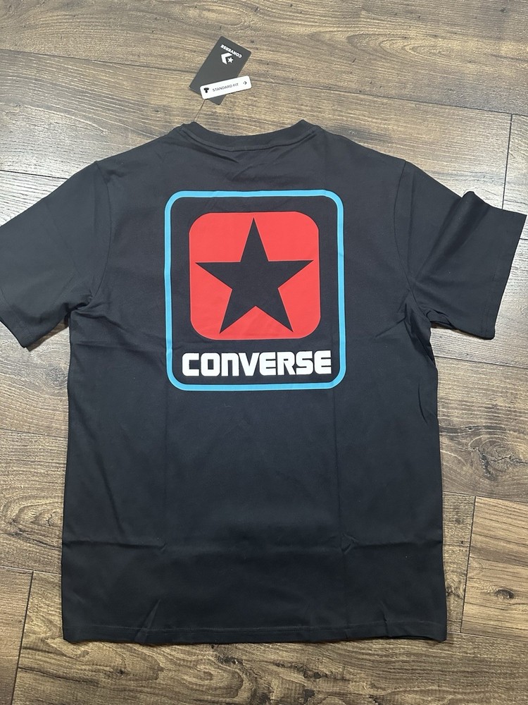 Converse All Star Chuck Taylor Black Short Sleeve Cotton Blend T-Shirt Men’s MED