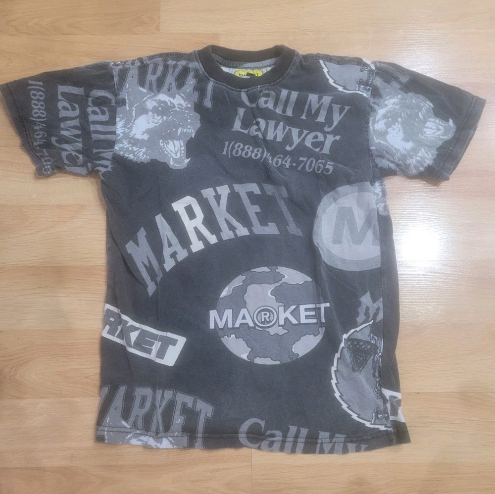 Chinatown Market “Call My Lawyer” All Over Print T-shirt Men’s Size Small