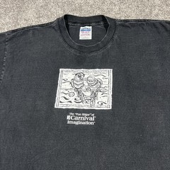Vintage Carnival Cruise Promo XL Faded Black Parrot Birds Box Logo