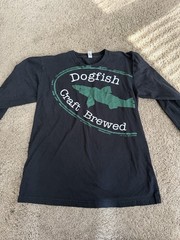 Dogfish Head Shark And Shield Logo Long Sleeve Shirt Size Medium