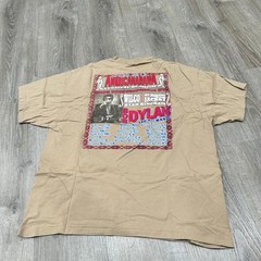 Bob Dylan Americanarama Festival of Music Concert Graphic T-Shirt Tan Mens XL