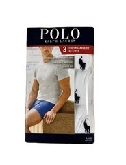 NWT. Polo Ralph Lauren. 3 Pack Sz 1XL. Big & Tall Crew Neck. White. MRSP. $56.50