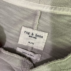RAG & BONE Henley Shirt Mens Sz XL Tan Made in Peru Heather Beige Button Casual