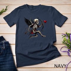 Gothic Valentine A Skeletal Cupid Strikes Funny T-Shirt Unisex T-shirt