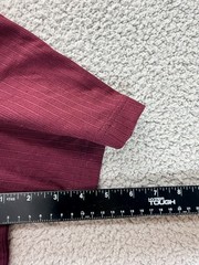 Croft & Barrow T-Shirt Mens XLT Maroon Red Textured Knit Easy Care V-Neck Basic