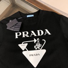 Prada Traveler Element Triangle T-shirt-black