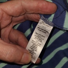 3005) NWOT LANDS’ END medium Mens tee shirt crew neck cotton striped new