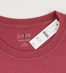 New JCREW Mens L FLAWED Vintage-Wash Cotton Graphic T-Shirt Montauk NY $45 CJ721