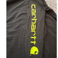 Carhartt Mens K231 Long Sleeve Logo Graphic T-Shirt Black Size Medium