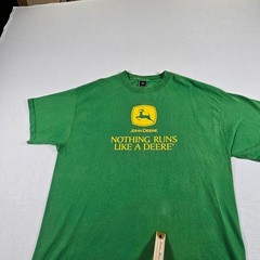 John Deere T-Shirt Mens XL Green Nothing Runs Like A Deere Graphic Tee