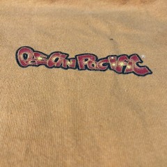 VTG OCEAN PACIFIC ORANGE BUBBLE LETTERING PURPLE BLUE RED YELLOW 1993 USA SIZE L