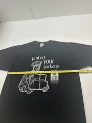 Vintage Aids Action Safe Sex Shirt XL Anvil Protect Your Package Staff Event