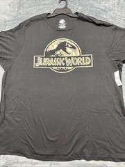 Jurassic World 2XL Camo Logo Graphic Shirt Official Universal Studios T-Shirt