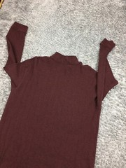 John Ashfort Mock Neck Shirt Mens Size Large Dark Red / Brown Stretch