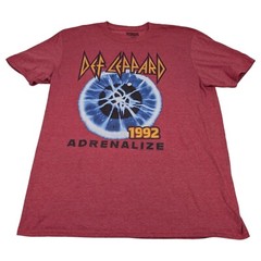 Def Leppard Adrenalize 1992 Tour Shirt L Rock Band Tee Red Music