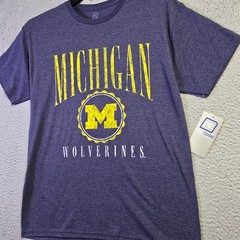 University of Michigan Shirt Men Medium YELLOW Wolverines U of M NCAA Sports NWT