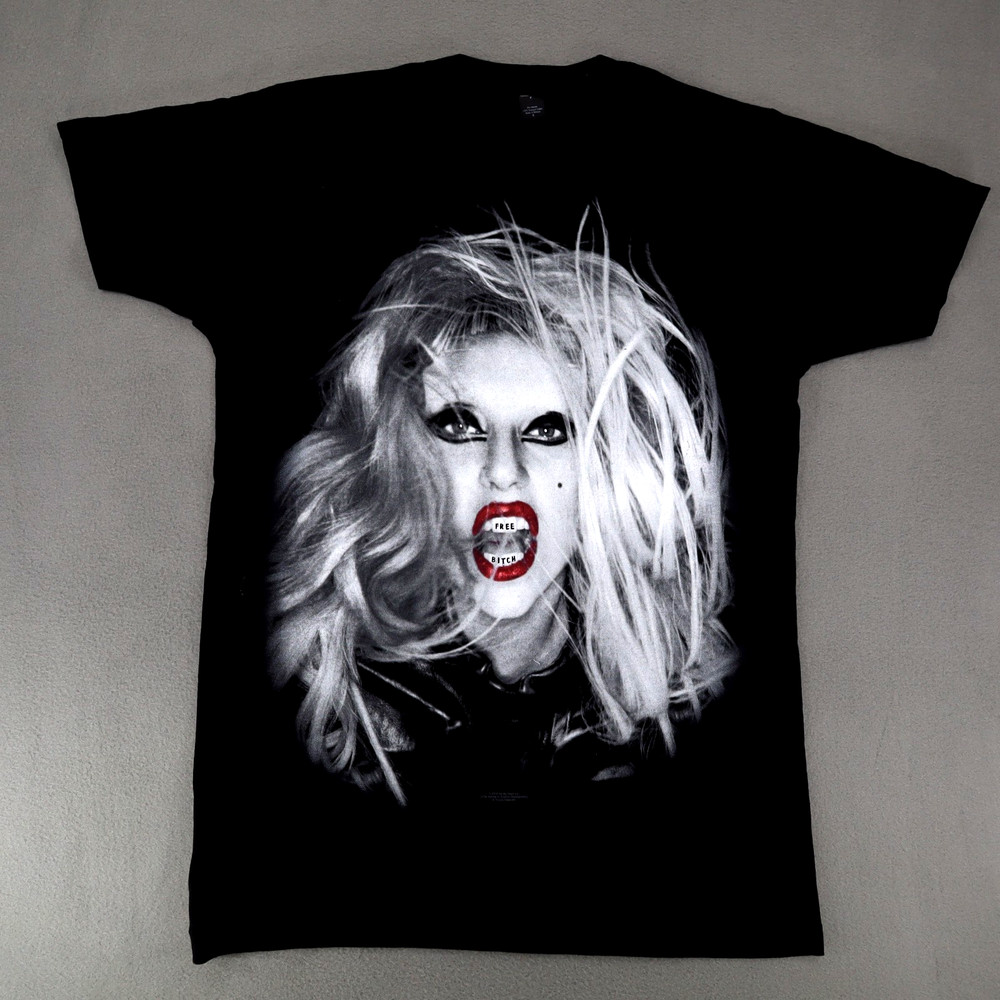 Lady Gaga The Born This Way Ball 2012 2013 Free B*tch T-Shirt Size Small