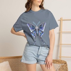 Chrome Lunar Moth Signal Graphic T-Shirt