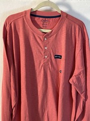 Chaps Shirt Mens 2XB Shirt Soft Feel Long Sleeve Lounge Casual Orange NWT