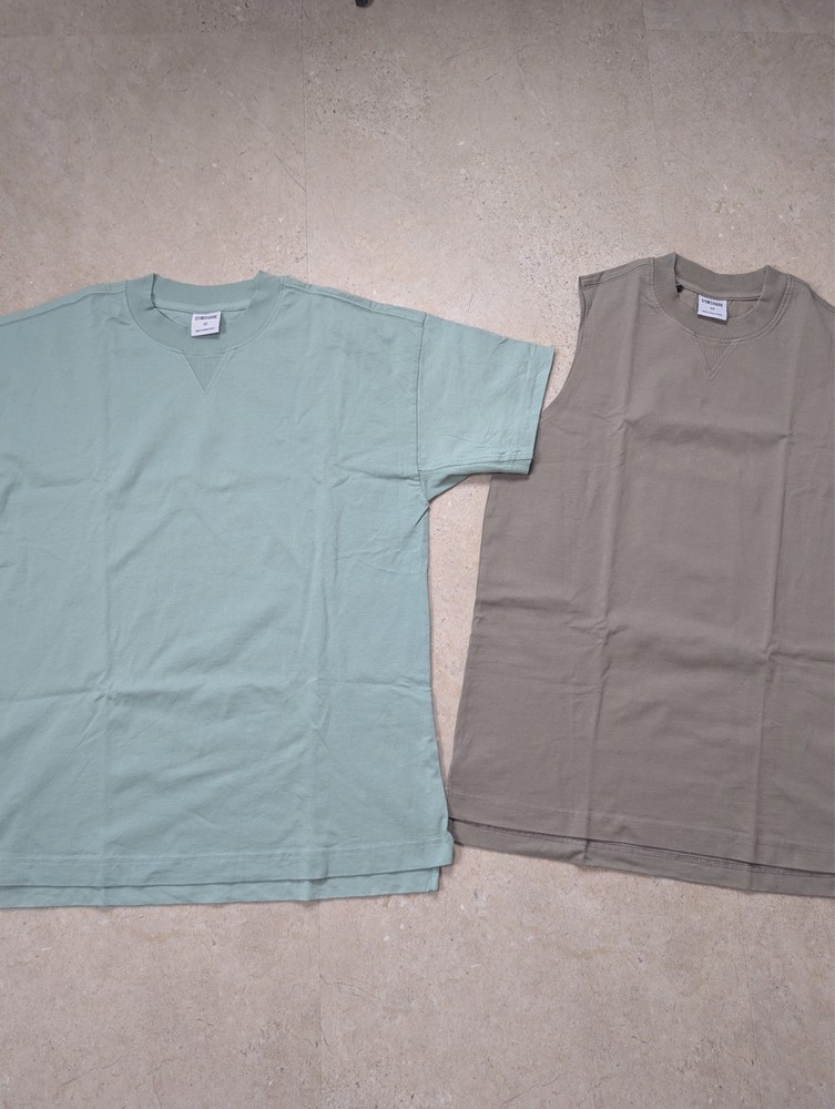 Gymshark Men’s T-Shirt Tank Top Bundle Lot of 2 Green Beige Gym Workout Size XS