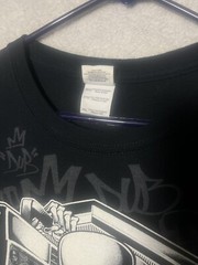 VTG 90s Dub Streetwear Mens XXL Skull Music Hip Hop Rock Skeleton Boombox Shirt