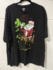 Holiday Time Men’s Short Sleeved Crew Neck Christmas T-Shirt Size 3XL