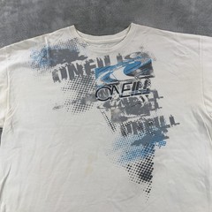 Vintage O’Neill Shirt Mens XL White Logo Graphic Surf Tee Tagless Y2K Surfwear