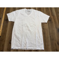 Nordstrom V-Neck T-Shirt Mens Large White Adult Supima Cotton Short Sleeve