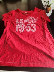 NWOT Levi Strauss & Co. 1853 Unisex Faded Red T-Shirt Size: Large