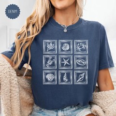 Sea Life Stamps Comfort Tee Summer Beach Ocean Animal
