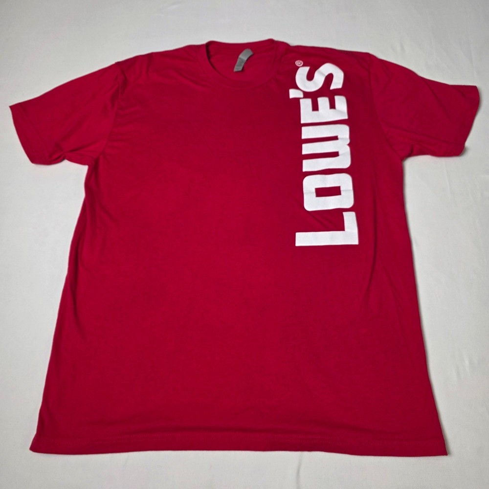 Next Level Apparel Lowe’s T-Shirt Mens XL Red Vertical Graphic Home Improvement