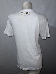 TRUE RELIGION Top Men’s Sz M White Gold Foil Cotton Lightweight SS Crewneck Tee