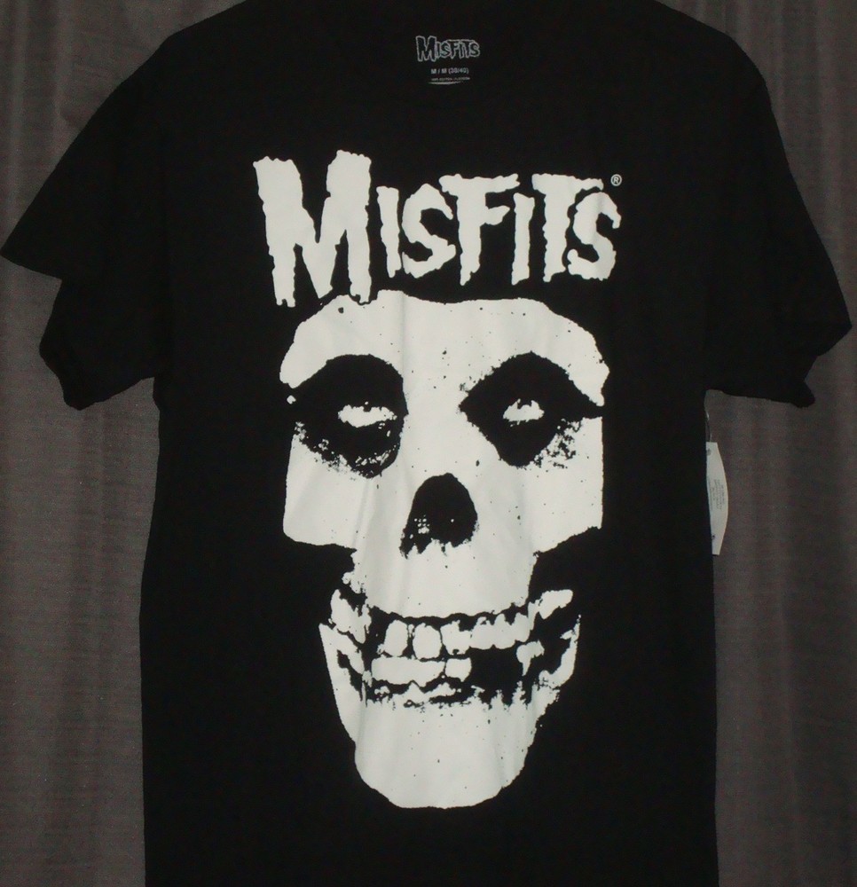 Misfits Punk Rock Band Skull Logo Medium Black T-Shirt