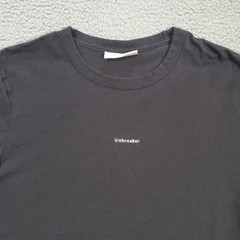 Icebreaker Central Shirt Mens Extra Large Black White Logo Short Sleeve Merino
