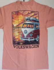 Volkswagen Bus VW Surfboard Surf Beach Sunset Officially Licensed T-Shirt