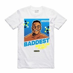 NEW Streetwear on Demand BADDEST MAN MIKE TYSON WHITE Tee Shirt SMALL-3XLARGE