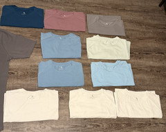 Lot of 12 Tailored Athlete Athletic Fit T-Shirts – White, Blue, Gray – New XL