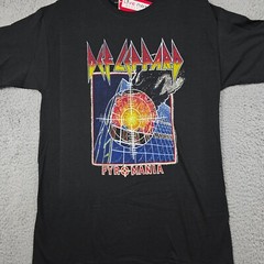 Def Leppard Shirt Men Medium M Black Rock Band Music Concert 80s 90s Retro NWT B