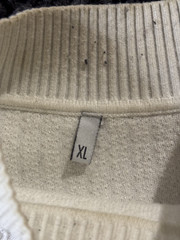 Tailored Mock Neck Knitted Shirt Cream – Size L/XL Asian (S/M American)