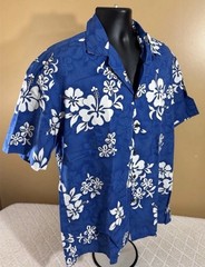 Vintage 90s Pacific Legend Hawaiian USA Made Floral Hawaii Button Up Tee Size L