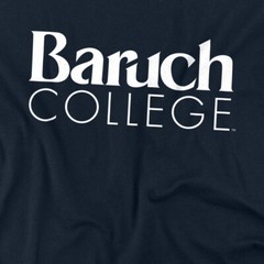 Baruch College Adult T-Shirt Stacked, Navy, S-5XL
