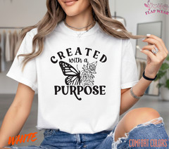 Unisex Created With A Purpose T-Shirt, Men T shirt,Women T shirt Gift Christian